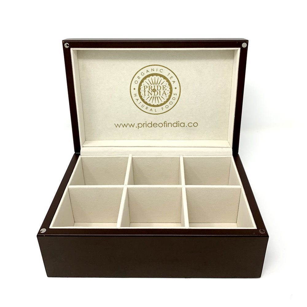 Natural Indian Tea Assortment Chest, 6 Types - 72 Tea Bags